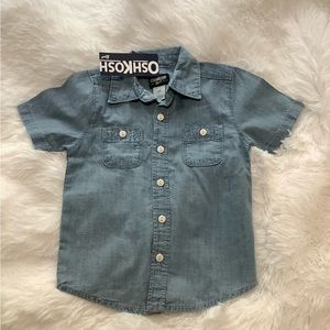 NWT- OshKosh 2T Boys Jean short sleeve Shirt